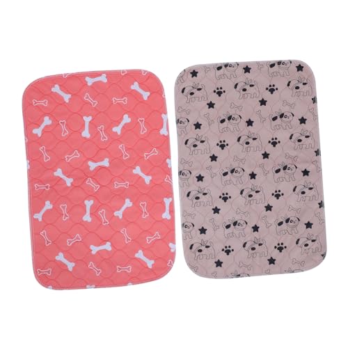 Happyyami 2 Stück Haustier PIPI Pad Welpen Töpfchen Pad Welpen Töpfchen Trainings Pad Welpen Pads Waschbare Hunde Innentoilette Hunde Gras Pad PIPI Pads Welpen Klein Pads Hunde von Happyyami