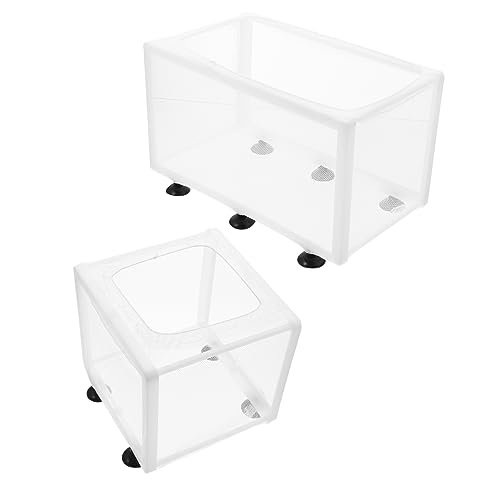 Happyyami 2 Stücke Boxen Isolationsbox Für Aquarien Reiniger Artemia-Eier Zum Ausbrüten Aquarium-Ornamente Futterspender Halter Set Zum Brüten Von Artemia Aquarium Mit Filter Stoff von Happyyami