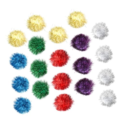 Happyyami 20 STK Glitzerkugeln Katze Spielt Bälle Lustiges Katzenspielzeug Zahnspielzeug Für Kätzchen Funkelnde Katzenbälle Kätzchen Spielzeug Katzenspielzeug Kauen Flash-Spielzeug Kaschmir von Happyyami