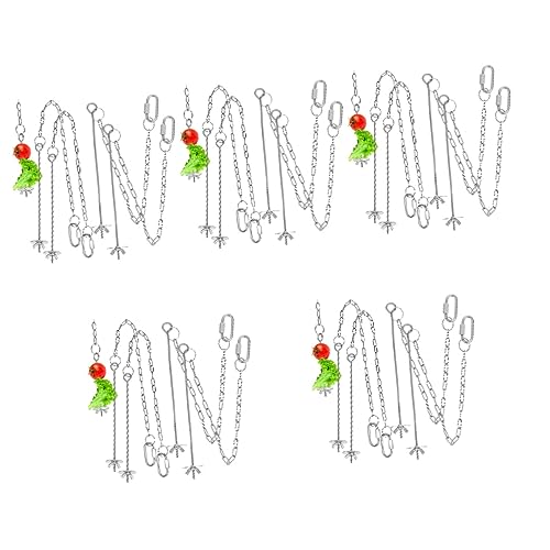 Happyyami 20 Stück Futterkette Haustier-Spielzeug Sittich-Spielzeug Vogelspielzeug Hängender Geflügel-Futterspender Haustier-Grasspender Papagei Obst-Futtergabel Hängender von Happyyami