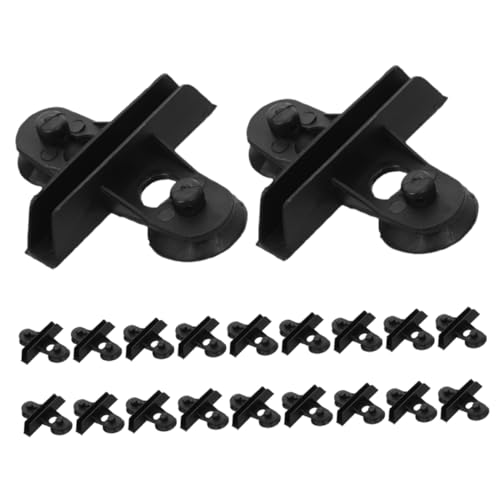 Happyyami 20St Aquarium-Trennclip Aquariumteiler Werkzeugorganisator für Aquarien Aquarium-Trennwand Aquarienfester Saugnapf Aquariumzubehör Zubehör für Aquarienfische Tankteiler Abs Black von Happyyami