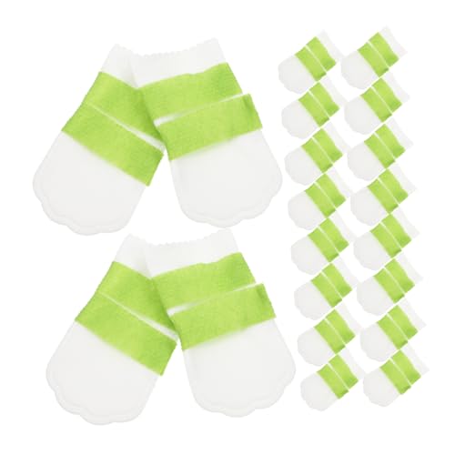 Happyyami 20st Einweg-hundeschuhe Hundepfotenpolster Hund rutschfeste Socken Hundeschuhe Für Mittelgroße Hunde rutschfeste Hundeschuhe Stiefel Für Hunde Wasserdicht Vlies Light Green von Happyyami