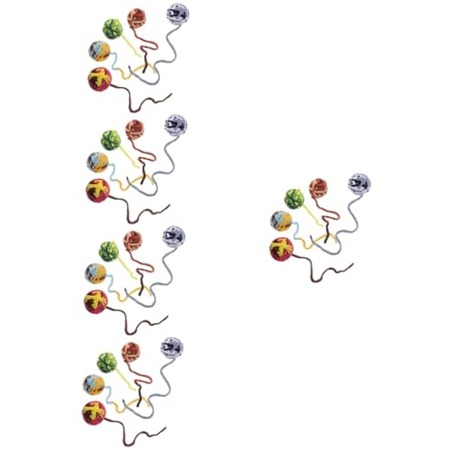 Happyyami 25 STK Katze Wolle Ball Spielzeug Kompaktes Katzenspielzeug Katzenfedern Für Wohnungskatzen Katzenglocke Kleines Katzenspielzeug Tragbares Katzenspielzeug Haustier Garn Kätzchen von Happyyami
