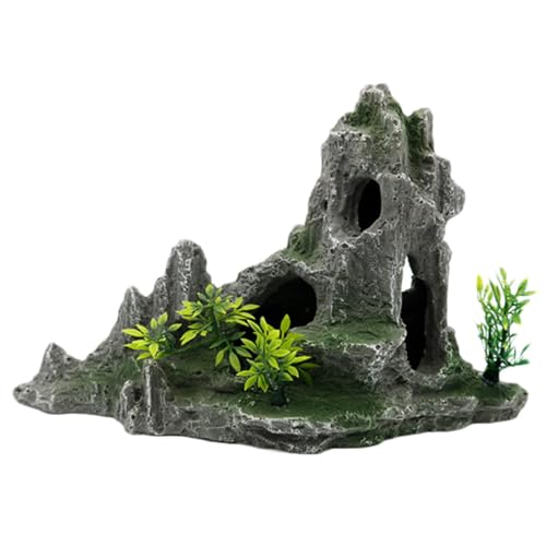 Happyyami 2St Fischbecken Landschaftsbau Steingarten Zubehör für Terrarienminiaturen Aquarium-Dekoration aquaristik zubehör Kunstharz Dekoration Wohnkultur Ornament Simulation Bergschmuck von Happyyami