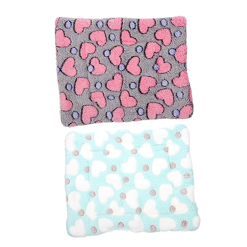 Happyyami 2St Hamster Pad Nest Hamsterbettkissen Meerschweinchentunnel Schweine Vlies pet Heating pad heizmatte meerschweinchen Eichhörnchen-Schlafunterlage Meerschweinchen mat Sherpa von Happyyami