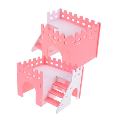 Happyyami 2St Hamstervilla Hamster Spielplatz Hamster Kleintier Hamsternest Meerschweinchenkäfig Stall doppelschichtiges Hamsterversteck meerschweinchen versteck PVC von Happyyami