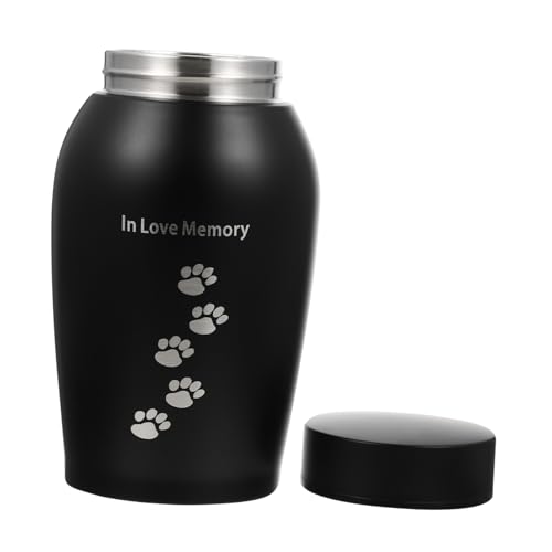 Happyyami 2st Haustier Urne Kremationstank Gedenkschatulle Tierurne Katzenurne Edelstahl Hundeurnen Für Asche Aschenkrug Hund Urne Aschefass Rostfreier Stahl Gedenken von Happyyami