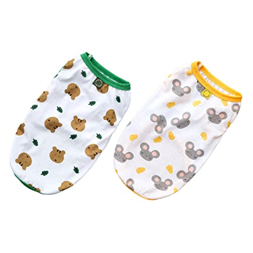 Happyyami 2St Hundeweste hundekleidung hundebekleidung Dog Clothes hundekleider Hunde-Outfit Hundehütte Hundejagdweste Welpe Hündchen Haustier Sommerweste Sommerwesten für Hunde Polyester von Happyyami