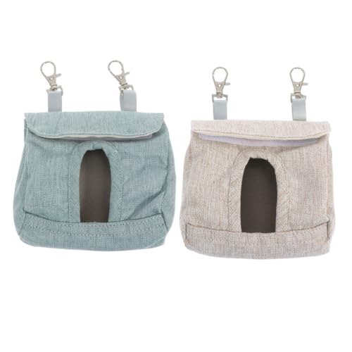 Happyyami 2St Kaninchen-Heu-Tasche Hamster zum Aufhängen Futtersack zum Aufhängen hamsterkäfig zubehör Hamster zubehör für den käfig Hasentasche meerschweinchen fütterer zum aufhängen Stoff von Happyyami