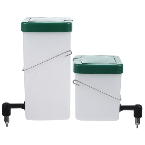 Happyyami 2St Kaninchen-Wasserbrunnen Wasserbehälter für Kaninchen Flasche Wasserspender für Welpen Hasen wasserspender Hasenbrunnen Automatische Tränke für Kaninchen Rostfreier Stahl Green von Happyyami