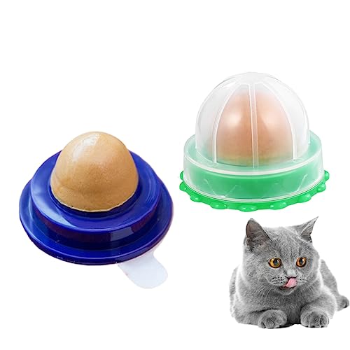 Happyyami 2St Katzenminze-Ball Snacks für Haustierkatzen Katzenspielzeug Katzenminze katzenpflege Katzen Pflege Spielzeuge Kauspielzeug für Katzen Spielzeug für Haustiere Kätzchen Minzkugeln von Happyyami