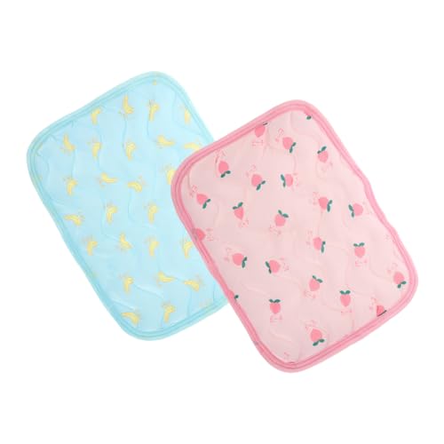 Happyyami 2St Kleintier-Kühlkissen Matratzenauflage Hund kühlmatte Kaninchenstall Hasen-Kühlkissen Käfig tierkühlmatten kühlmatte Hamster Haustierbedarf Kühlpads für Haustiere Stoff von Happyyami