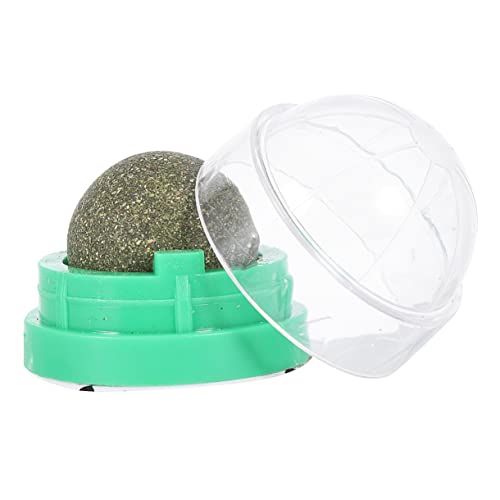 Happyyami 2St Verdauungsförderer für Katzen zahnbehandlungen für Katzen Katze leckt Ball Katzen zahnpflege katzenzahnpflege cat Snack katzensnacks süßigkeiten Katze behandelt Minzkugel Green von Happyyami