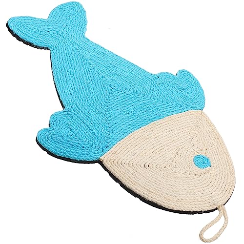 Happyyami 2St Whale Cat Kratzmatte sisal kratzbrett Katze kratzmatte Sisalmatte für Katzen Katze Klettern Spielzeug Tragbares Kratzkissen für Katzen Sisalunterlage für Katze Haustier Ziel von Happyyami