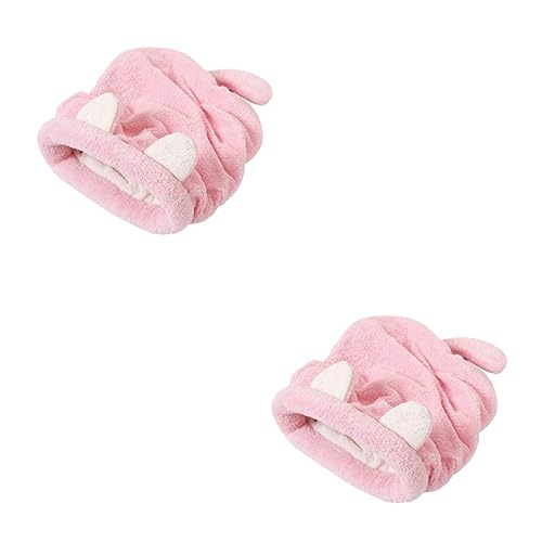 Happyyami 2St hundehaus Bett Bequeme Haustierbetten Katzenschlafsack Katzennest Hund+ Hundehütte Hundematte Schlafsack für Haustiere Haustier warmes Baumwollnest Rosa von Happyyami