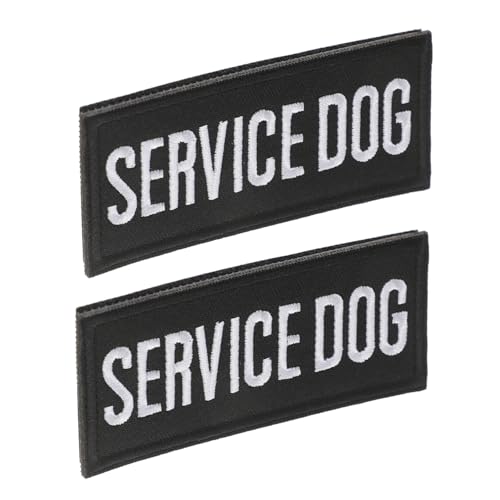 Happyyami 2st Am Hunderücken Patches Für Hundewesten Diensthundeweste Ohne Zuggeschirr Geschirr Für Große Hunde Gestickter Namensaufnäher Diensttier Black Polyester von Happyyami