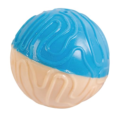 Happyyami 2st Beißball Für Haustiere Hundeball Kauen Quietschend Blau Interaktives Hundespielzeug Bälle Für Hunde Hundespielzeug Behandeln Hündchen Werfer Ballspender Für Hunde Kauer Blue von Happyyami