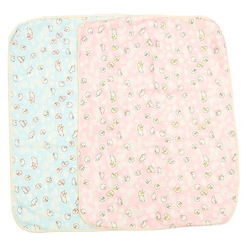 Happyyami 2st Hamster-PIPI-pad Hamsterkäfig Pee Pad Hängematte Zwinger Kühlung Wiederverwendbar Kiste Hund Windel Tiere Hasenkäfig Beschichtung Pfote Tür Polyester Faser Plus TPU Wasserdicht von Happyyami