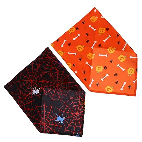 Happyyami 2st Haustier-lätzchen Große Welpenhalsbänder Große Hundehalsbänder Cooles Hundehalsband Schnecke Feiertags-hundebandanas Halloween-haustierkostüm Schals Halstuch Züchten Polyester von Happyyami