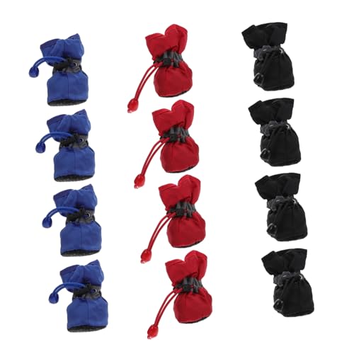 Happyyami 3 Sätze Stiefel Für Haustierhunde Regenschuhe Für Hunde Wasserdichter Stiefel Regenstiefel Für Welpen Fußwärmer Für Hunde Hundeschuhe Haustierschuhe Haustierstiefel Nylontuch von Happyyami