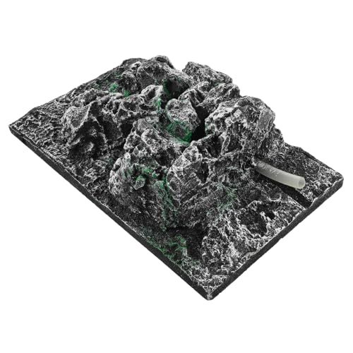 Happyyami 3D-Aquarium-Hintergrundtafel Reptiliendekor Chamäleon Tank Reptilienlebensraum Hintergrund Rock-Terrarium-Hintergrund Schlangenlebensraum Dekoration Reptilienpanzer Hintergründe Pu von Happyyami