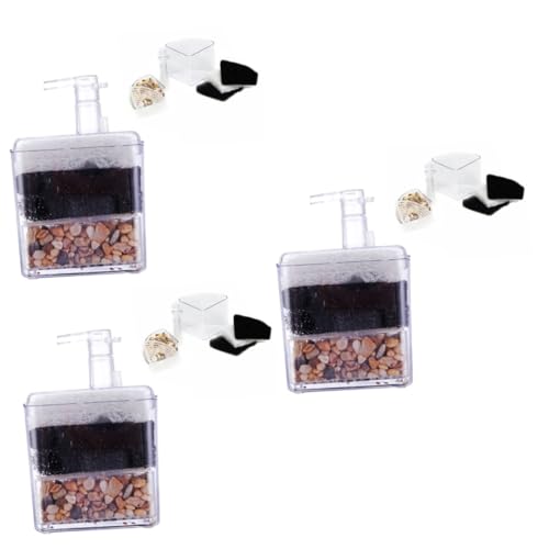 Happyyami 3St Aquarienfilter 10-Gallonen-Aquarium-Kit Mini-Schwamm sauerstoffpumpe aquaristik zubehör Mini-Aquariumfilter Schwammfilter Eckfilter für Aquarien Eckaquarium pneumatisch von Happyyami