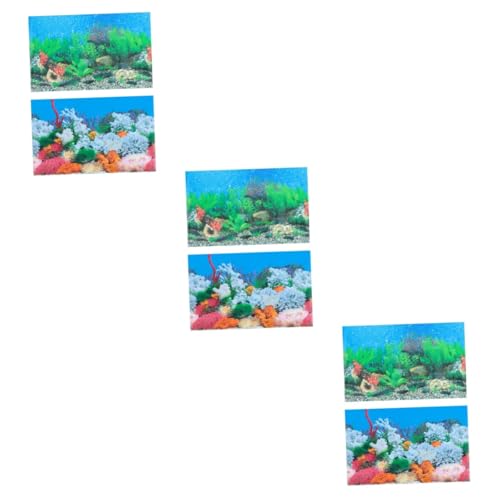 Happyyami 3St Aufkleber für Aquarien 3D-Tapete Aquarien-Korallen-Aufkleber Aquarium Poster Unterwasser Dekoration Aquarium-Korallenklammer Aquarienpapier haften doppelseitig schmücken Bild von Happyyami