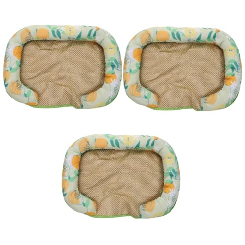 Happyyami 3St Katzenbettmatte katzenbettchen katzenkissen Kaninchen-Kühlkissen Meerschweinchen Spielmatte Hundebetten Bodenschlafmatten Kätzchen kühlendes Hundenest Sommer hundeschlafmatte von Happyyami