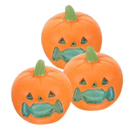 Happyyami 3st Aquarium Dekoration Bausätze Abziehbilder Staubdichtes Stroh Halloween-katzenhalsband Halloween-Hund Heizformen Animieren Schaum Dekoration Halloween-Accessoires Harz Orange von Happyyami