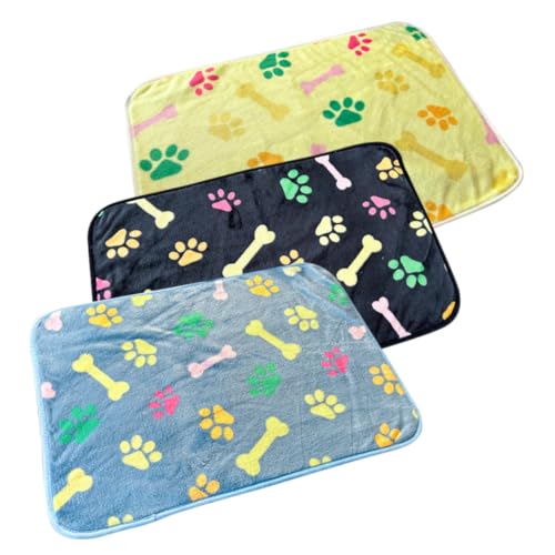 Happyyami 3st Haustierdecke Wärmende Unterlage Katzensofadecke Decken Für Katzenkäfige Warme Katzendecke Tierdecken Hundebettdecke Hundekäfigdecke Decke Für Kleine Hunde Winterdecke Flanell von Happyyami