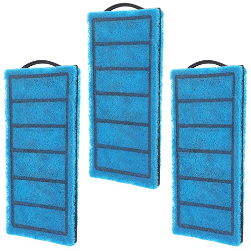 Happyyami 3st Karbonplatte Für Aquariumfilter Tank Pumpe Teich Luft Fisch Versorgung Mit Aquarien Aquarienwasserfilter Interner Externer Filter Aquarienpads Blue Schwammabdeckung von Happyyami