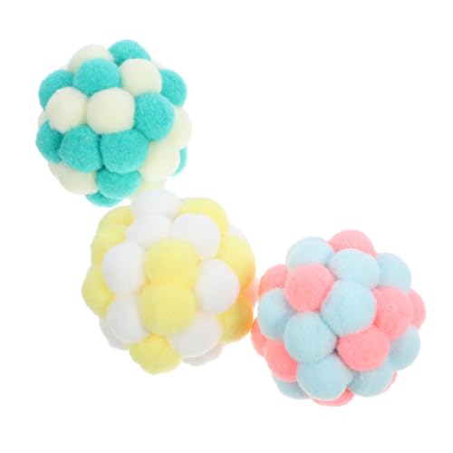 Happyyami Katzen Bälle Mit Glocken Interaktive Fuzzy Ball Spielzeuge Für Katzen Farbenfrohe Katzenspielzeuge Für Kätzchen Und Katzen Kratzball Für Spiel Und Spaß von Happyyami