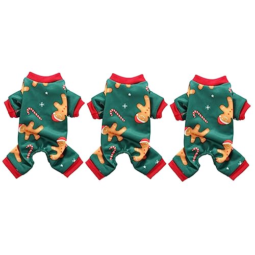 Happyyami 3st Kleidung Für Haustiere Abriebfeste Hundebekleidung Dekoratives Hundekostüm Welpen-Shirts Weihnachtshund-Hoodie Kleidung Für Hunde Halloween-Accessoires Haushalt Hündchen Acryl von Happyyami