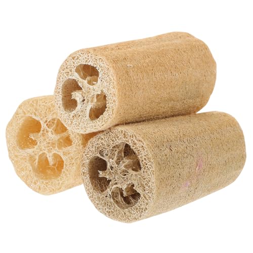 Happyyami 3st Luffa-Molar-tabletten Leckerli-Spender Für Hunde Luffa- Kauspielzeug Tank Hundespielzeug Haustier-Snacks Backenzahn- Hamsterfutter Käfige Welpe Brown von Happyyami