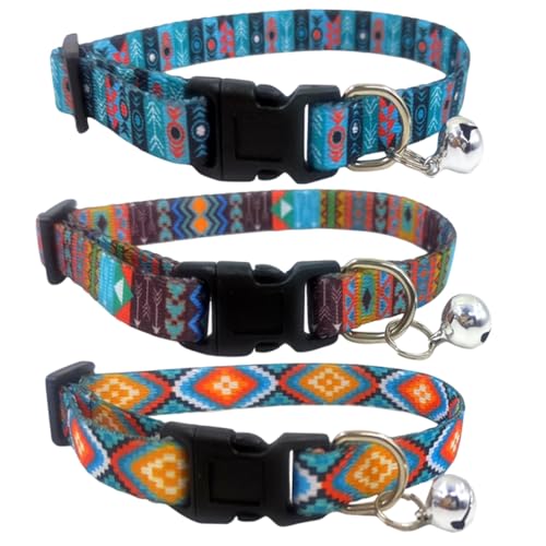 Happyyami 3st Tragbares Kätzchenhalsband Hundehalsband Mit Glocke Abreiß Für Welpenhalsband Kätzchenhalsband Zartes Hundehalsband Katzenkostüm Haustier Metall von Happyyami