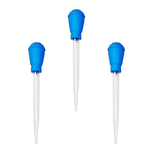 Happyyami 3st Tropfer Pipette Für Aquarienreinigung Aquarienkies Clean Dropper Koralle Futterrohr Riff Korallenfütterungspipette Aquarium-Siphon Fischfutter Werkzeug Plastik Schlauch Flüssig von Happyyami