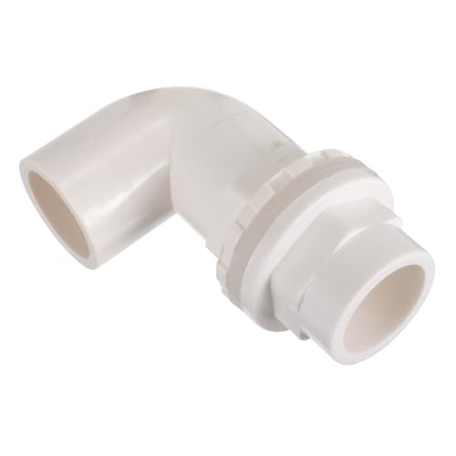 Happyyami 4 Stück Aquarium Wasser Verbindung Aquarienzubehör Adapter Für Rohrverbinder Wasserschlauch Adapter Wasserrohrverschraubung 90-Grad-rohrverbinder PVC Tankrohr Weiß Verlängern von Happyyami