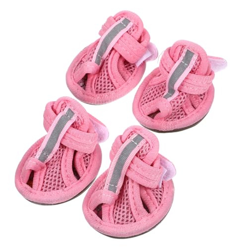 Happyyami 4 Stück Haustier-Sandale Booties für Hundepfoten Mesh-Hundeschuhe Welpe Damen Handschuhe Haustierzubehör Haustier-Hundeschuhe Handy Haustierschuhe Sandalen Hündchen von Happyyami