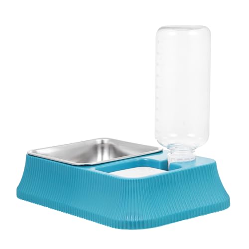 Happyyami 4 Stück Futternapf Wasserspender Hund Katzennapf katzenfutter Wassernapf für Haustiere Wasserbehälter für Haustiere Rostfreier Stahl Zubringer Hündchen Plastik von Happyyami