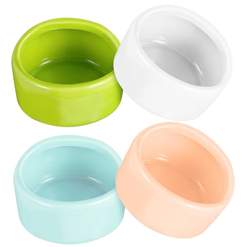 Happyyami Keramik-napf-Set für Kleintiere 4-teilig Futter- und Wassernäpfe für Hamster Nicht-Design für Kleintiere von Happyyami