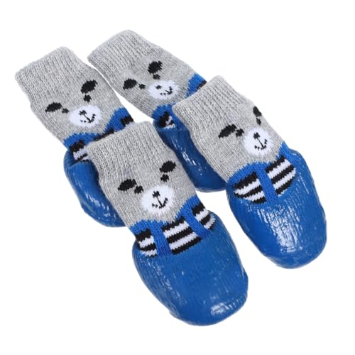 Happyyami 4 Stück Haustierschuhe Verschleißfester Hundepfotenschutz Bezaubernde Hundesocken Haustiersocken Waschbare Hundesocken Kleine Hundesocken Hundezubehör Socken Für Hunde von Happyyami