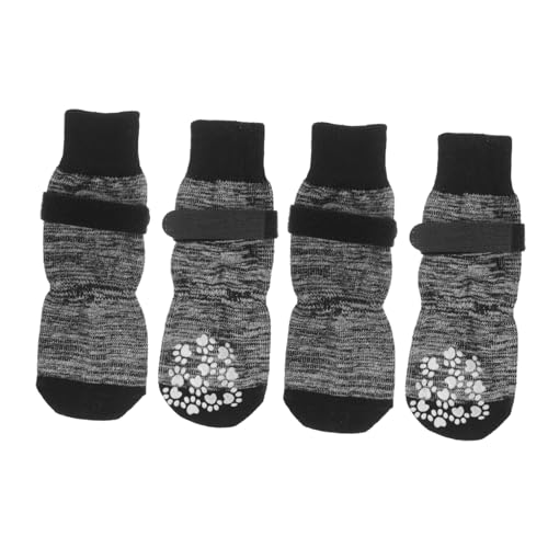 Happyyami 4 Stück Haustiersocken Heimtierbedarf Verschleißfeste Baumwollsocken Kompakte Hundesocken Atmungsaktive Pfotenschützer Pfotenschützer Für Kleine Hunde Hundezubehör Socken von Happyyami