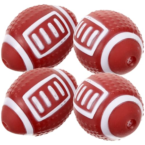 Happyyami 4 Stück Hundespielzeugball Stacheliger Hundeball Hundespielzeug Zur Bereicherung Bälle Für Hunde Hundefußball Fußball Für Hunde Quietschspielzeug Für Hunde Kauen Light Brown Gummi von Happyyami