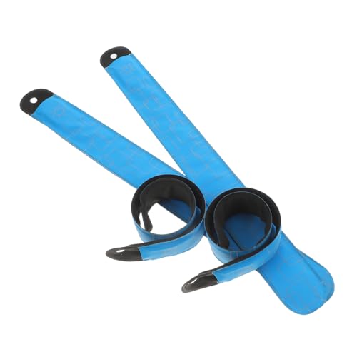 Happyyami 4 Stück -Pferde-Knöchelriemen Pferdeband Reflexband für Reiter Fahrrad Beleuchtung Lauflichter für bei Nacht Laufbekleidung Damen Glühgürtel Stoff Sky-Blue von Happyyami