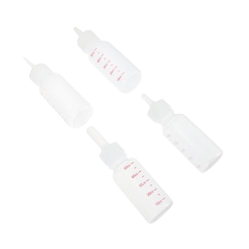 Happyyami 4 Stück PET-Flasche pet Flaschen pet Supplies Katzenmilchflasche Schnuller für Neugeborene milchspender für kätzchen Welpenmilchflasche Flaschen zum Füttern von Katzen Kieselgel von Happyyami