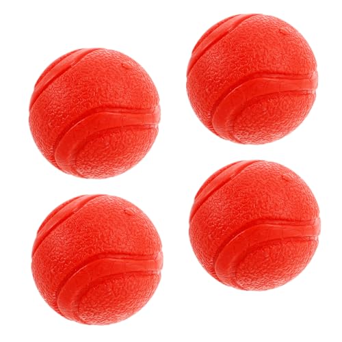 Happyyami Hundespielzeug Aus Gummi 4er-Pack Bälle für Welpen und Hunde Interaktives Katzenspielzeug Hüpfspielzeug Apportierspielzeug Backenzahn-kauspielzeug für Haustiere von Happyyami