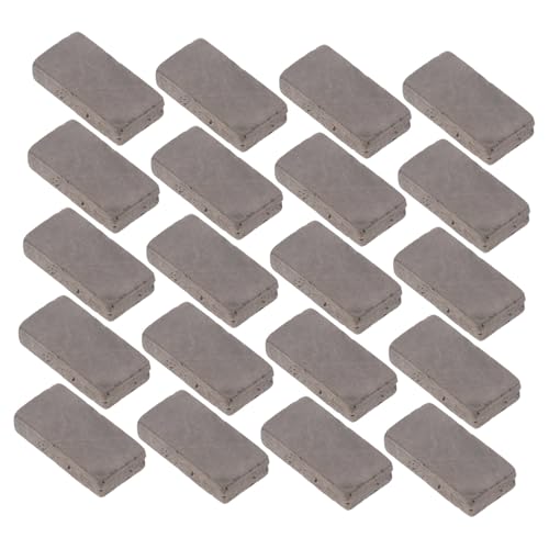 Happyyami 40St Mini-Steine Miniaturziegel Modellbau Mini Ziegelsteine DIY-Dekoration Terrarien Dekoration miniatursteine ​​selber Machen Mini-Betonblock roter Ton gebrannt Dark Grey von Happyyami