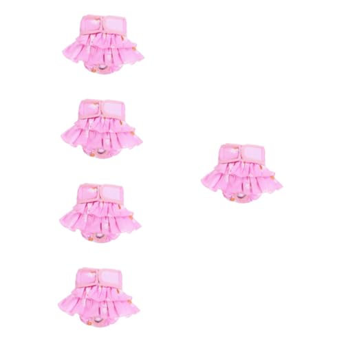 Happyyami 5St physiologische Hosen für Haustiere Kleidung Windel Periodenhosen für Hunde Hygienehöschen für Hunde Hundehose Hündchen Sanitärhosen Hot Pants Baumwolle Rosa von Happyyami