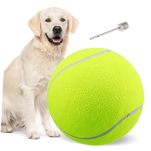 Happyyami 5 Stück Riesen Tennisball 24 cm Tennisball Haustierspielzeugball Outdoor Tennisball 95 Zoll Tennisball von Happyyami