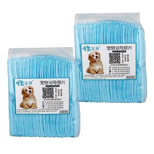 Happyyami 50 Stück Welpenunterlagen Welpen Pads Trainingsunterlagen für Welpen Hasen-PIPI-Pads urinunterlagen für Hunde Dog Pee Pads Windeln für das Hundetraining Hundewindeln Blue von Happyyami